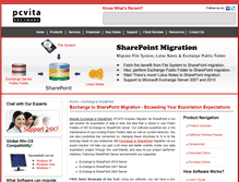 Tablet Screenshot of exchangetosharepoint.pcvita.com